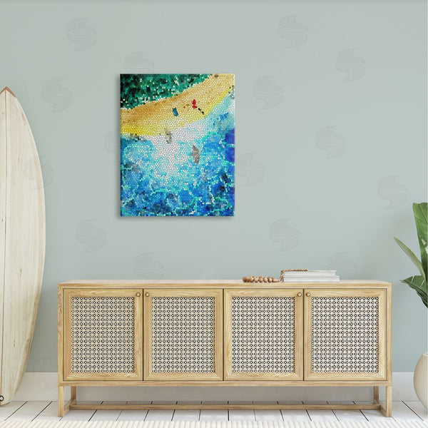Stupell Industries Sebastian Grafmann | Modern Mosaic Pattern Beach Wall Art