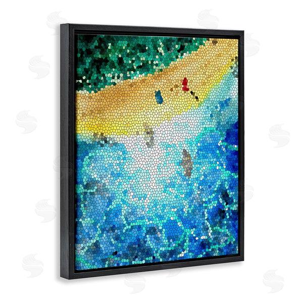 Stupell Industries Sebastian Grafmann | Modern Mosaic Pattern Beach Wall Art