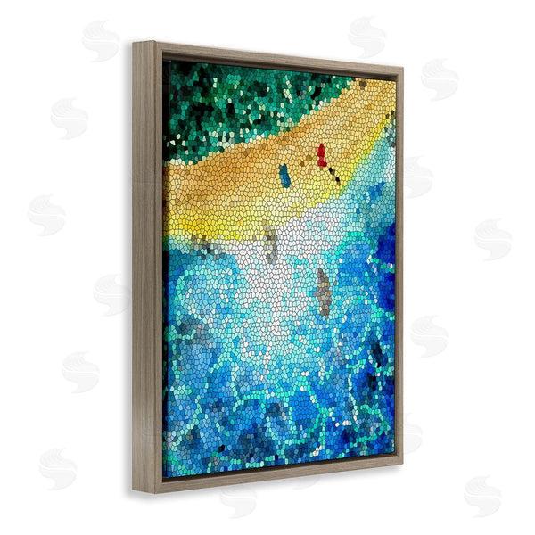 Stupell Industries Sebastian Grafmann | Modern Mosaic Pattern Beach Wall Art
