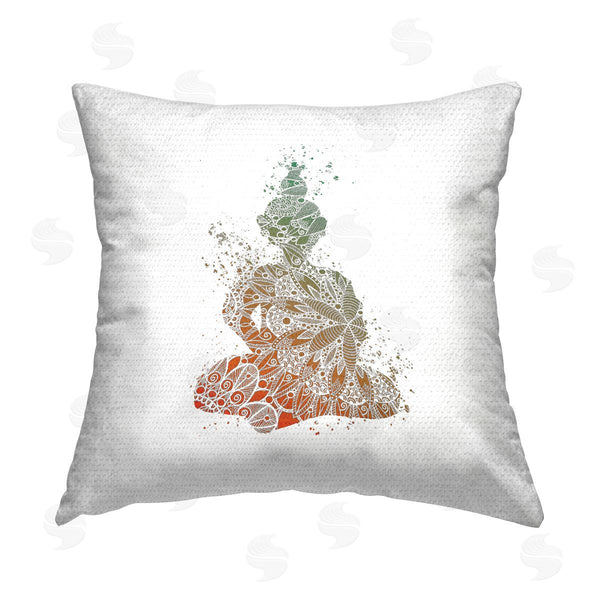 Stupell Industries Sebastian Grafmann | Modern Patterned Buddha Printed Throw Pillow