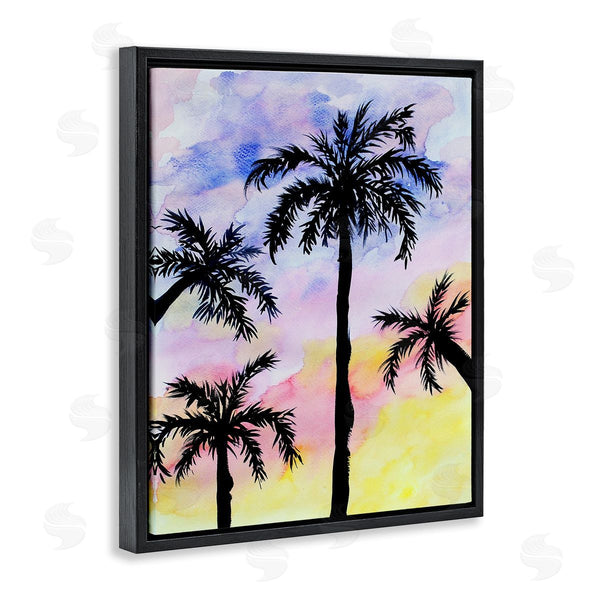 Stupell Industries Sebastian Grafmann | Palm Tree Silhouettes Sunset Sky Wall Art