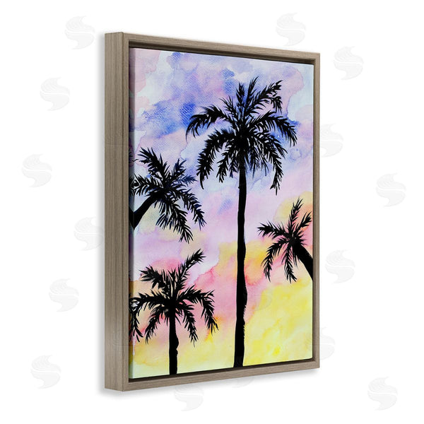 Stupell Industries Sebastian Grafmann | Palm Tree Silhouettes Sunset Sky Wall Art