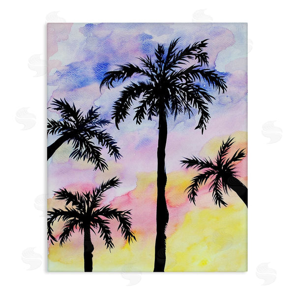 stupell industries Sebastian Grafmann | Palm Tree Silhouettes Sunset Sky Wall Art