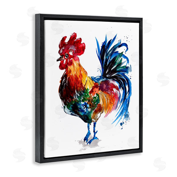 Stupell Industries Sebastian Grafmann | Rooster With Modern Splash Wall Art