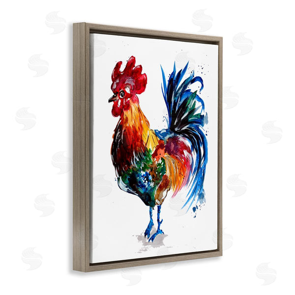 Stupell Industries Sebastian Grafmann | Rooster With Modern Splash Wall Art