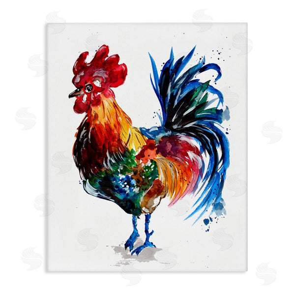stupell industries Sebastian Grafmann | Rooster with Modern Splash Wall Art