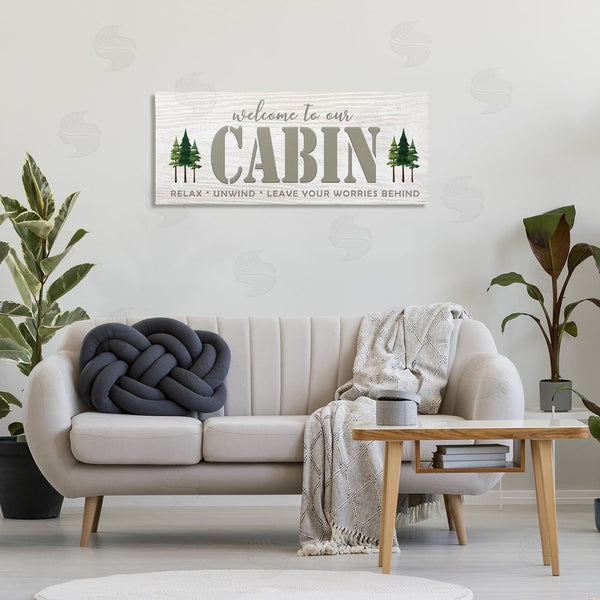Stupell Industries Seven Trees Design | Cabin Welcome Nature Escape Wall Art