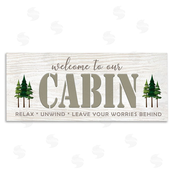 stupell industries Seven Trees Design | Cabin Welcome Nature Escape Wall Art