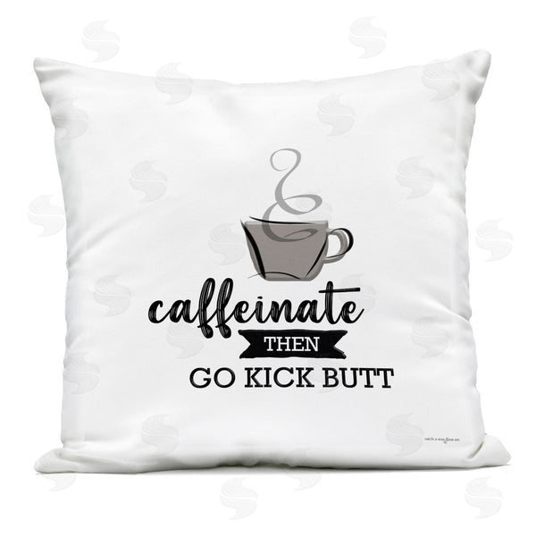Stupell Industries Seven Trees Design | Caffeinate Then Kick Butt Printed Throw Pillow