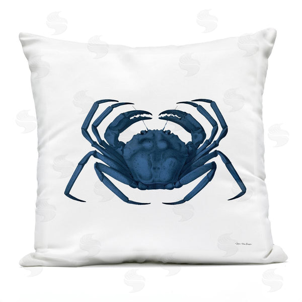 Stupell Industries Seven Trees Design | Casual Deep Blue Crab Marine Beach Life Printed Throw Pillow