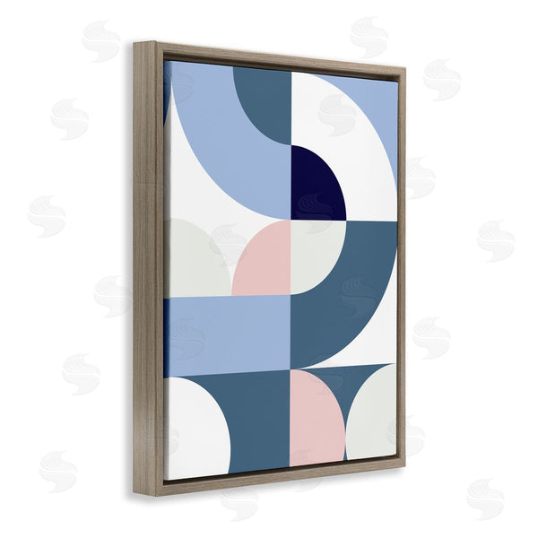 Stupell Industries Seven Trees Design | Collage Of Abstract Curves Blue Pink Beige Wall Art