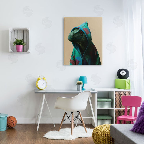 Stupell Industries Seven Trees Design | Dinosaur In Stylish Hoodie Wall Art