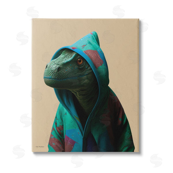 stupell industries Seven Trees Design | Dinosaur in Stylish Hoodie Wall Art