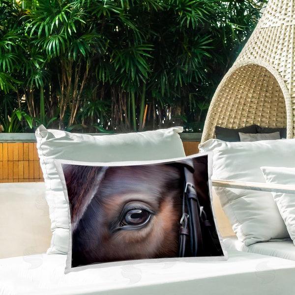 Stupell Industries Seven Trees Design | Equine Gaze Close Up Printed Throw Pillow
