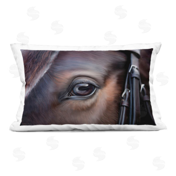 stupell industries Seven Trees Design | Equine Gaze Close Up Printed Throw Pillow