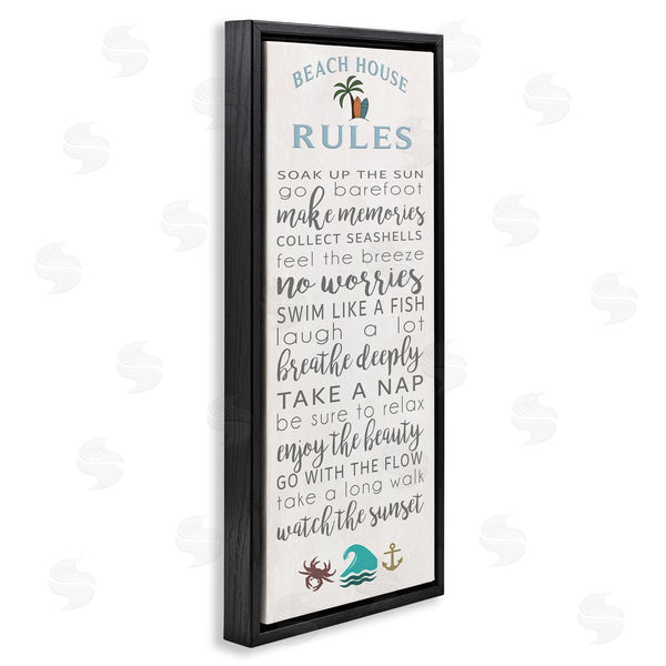 Stupell Industries Seven Trees Design | Fun Activities Beach House Rules Wall Art