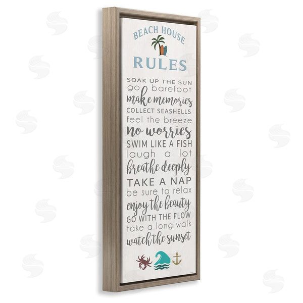 Stupell Industries Seven Trees Design | Fun Activities Beach House Rules Wall Art