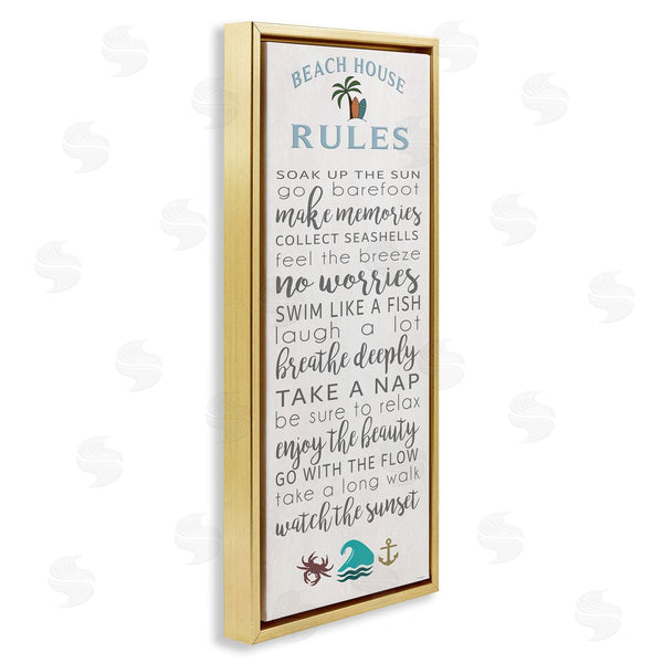 Stupell Industries Seven Trees Design | Fun Activities Beach House Rules Wall Art