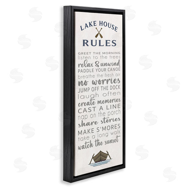 Stupell Industries Seven Trees Design | Fun Lake House Rules Wall Art