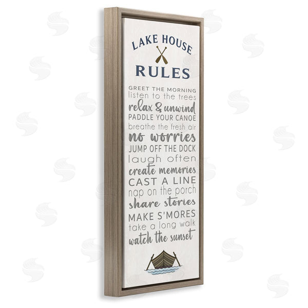 Stupell Industries Seven Trees Design | Fun Lake House Rules Wall Art