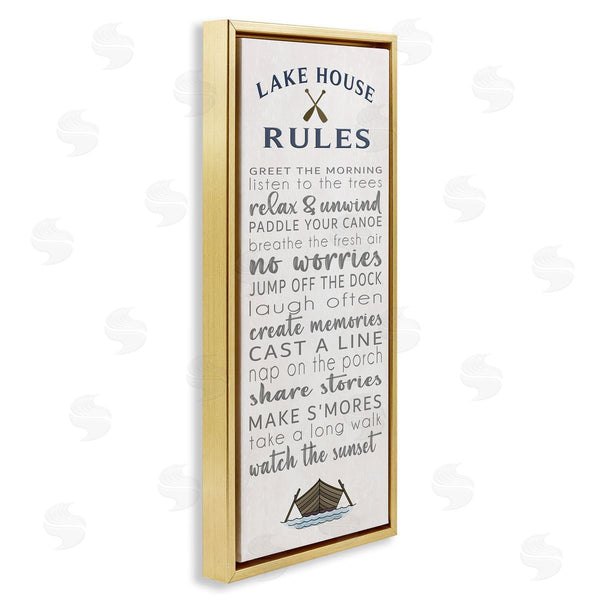 Stupell Industries Seven Trees Design | Fun Lake House Rules Wall Art