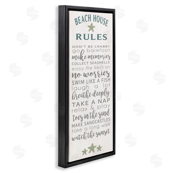 Stupell Industries Seven Trees Design | Fun Recreations Beach Rules Wall Art