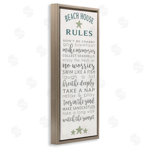Stupell Industries Seven Trees Design | Fun Recreations Beach Rules Wall Art