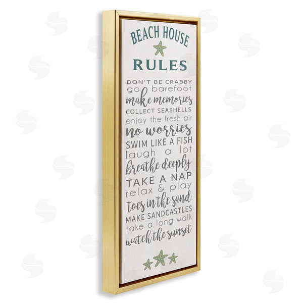Stupell Industries Seven Trees Design | Fun Recreations Beach Rules Wall Art