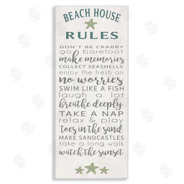 stupell industries Seven Trees Design | Fun Recreations Beach Rules Wall Art