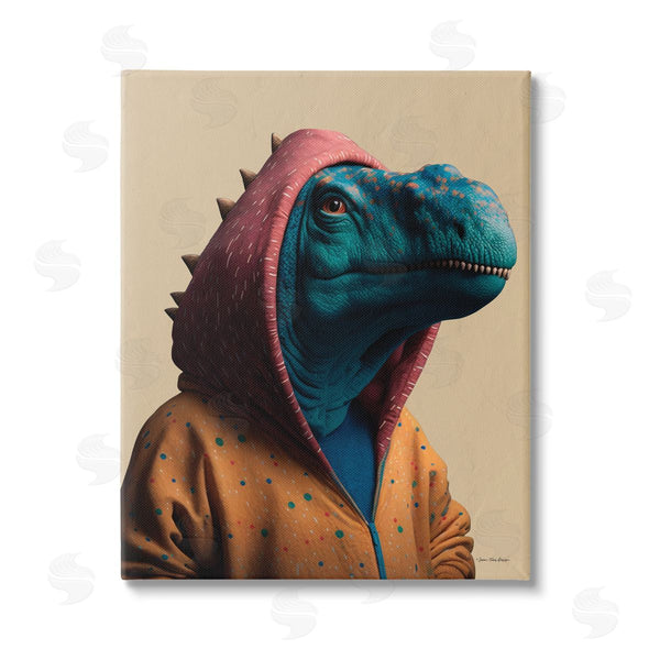 stupell industries Seven Trees Design | Fun T-Rex in Hoodie Wall Art