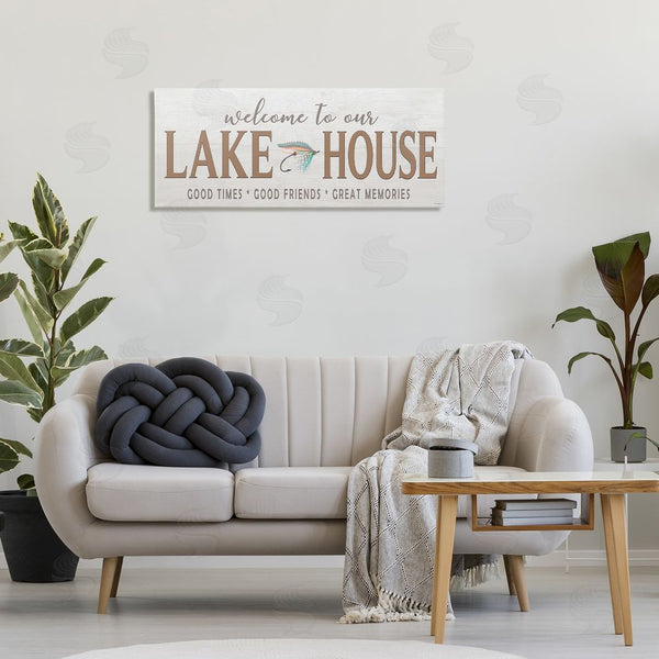 Stupell Industries Seven Trees Design | Lake House Rustic Welcome Wall Art
