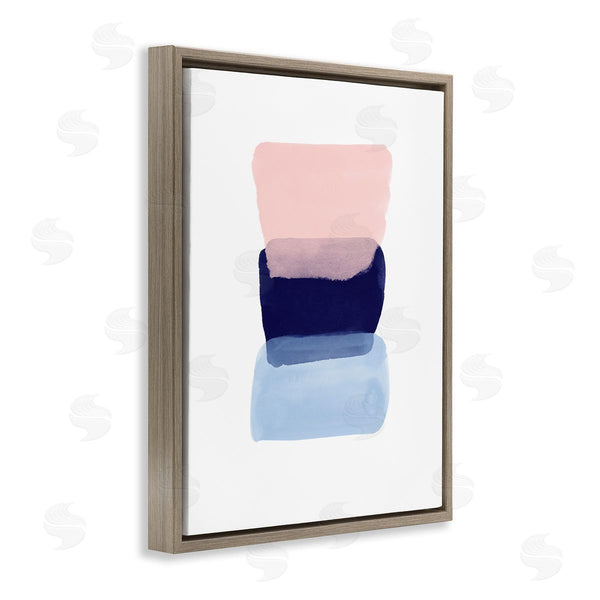 Stupell Industries Seven Trees Design | Layered Squares Abstract Sides Blue Pink Wall Art
