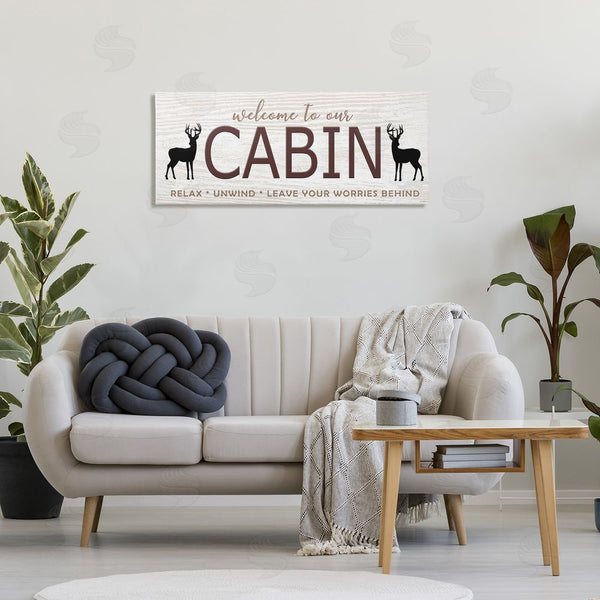 Stupell Industries Seven Trees Design | Leave Worries Behind Cabin Wall Art