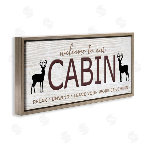 Stupell Industries Seven Trees Design | Leave Worries Behind Cabin Wall Art