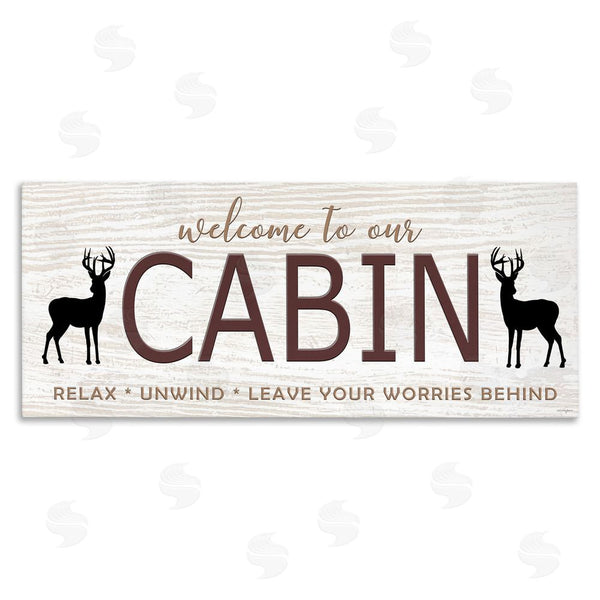 stupell industries Seven Trees Design | Leave Worries Behind Cabin Wall Art