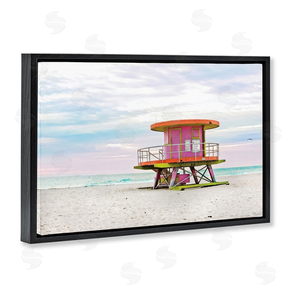 Stupell Industries Seven Trees Design | Lifeguard Hut With Pastel Sky
