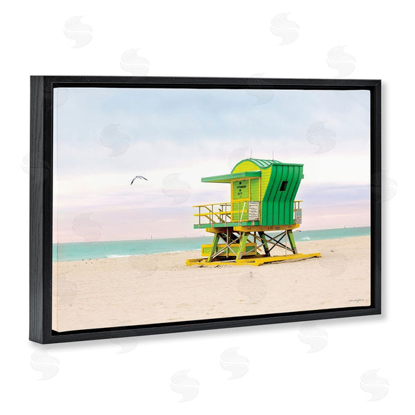 Stupell Industries Seven Trees Design | Lime Green Lifeguard Hut