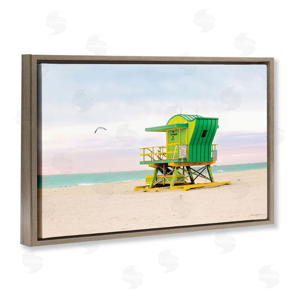 Stupell Industries Seven Trees Design | Lime Green Lifeguard Hut