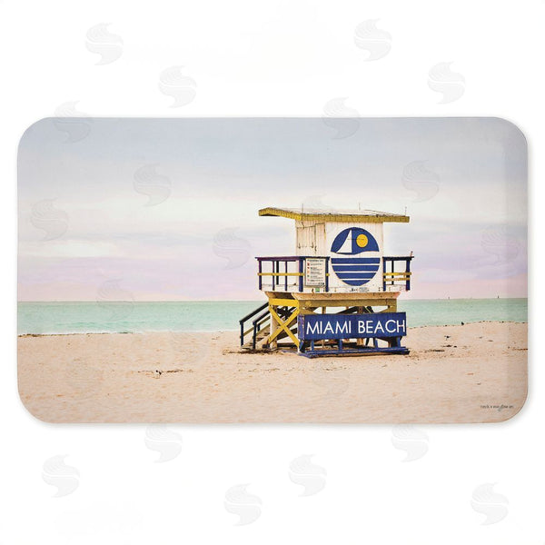 stupell industries Seven Trees Design | Miami Beach Lifeguard Hut Anti-Fatigue Mat
