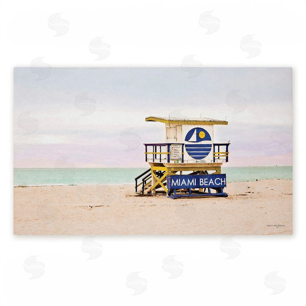 stupell industries Seven Trees Design | Miami Beach Lifeguard Hut Non-Woven Door Mat