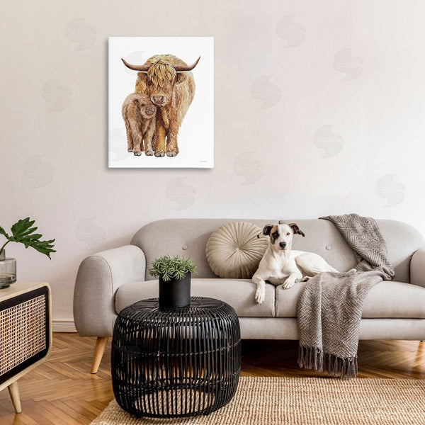 Stupell Industries Seven Trees Design | Minimal Cattle & Calf Wall Art
