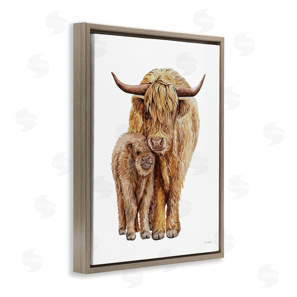 Stupell Industries Seven Trees Design | Minimal Cattle & Calf Wall Art
