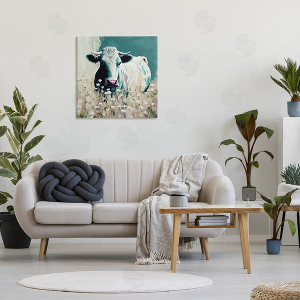 Stupell Industries Seven Trees Design | Modern Cow In Meadow Wall Art
