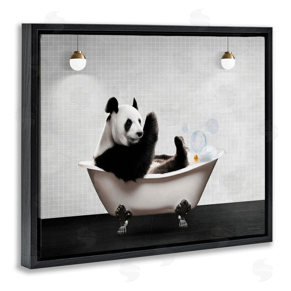 Stupell Industries Seven Trees Design | Panda In Modern Bubble Bath