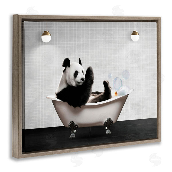 Stupell Industries Seven Trees Design | Panda In Modern Bubble Bath