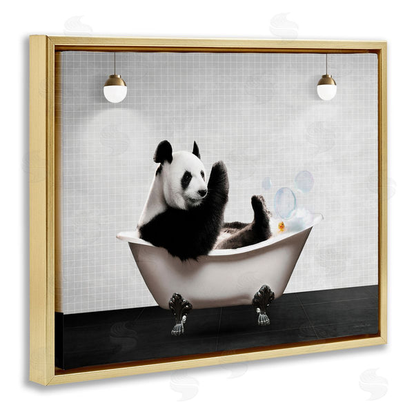 Stupell Industries Seven Trees Design | Panda In Modern Bubble Bath