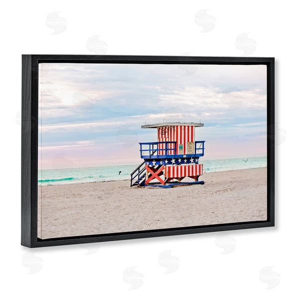 Stupell Industries Seven Trees Design | Patriotic Lifeguard Hut