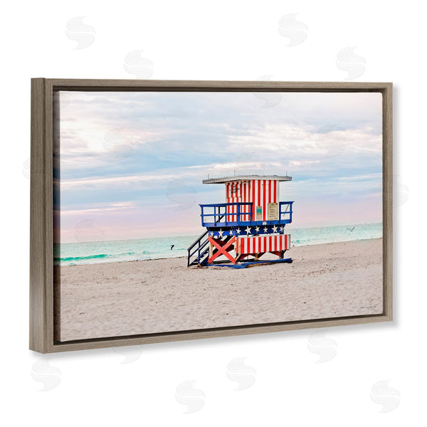 Stupell Industries Seven Trees Design | Patriotic Lifeguard Hut