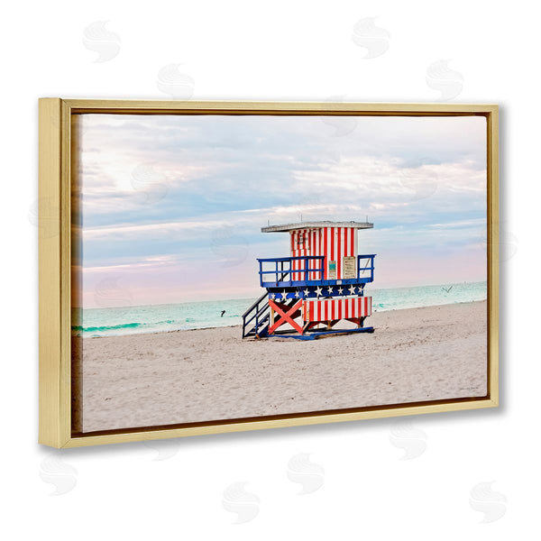 Stupell Industries Seven Trees Design | Patriotic Lifeguard Hut