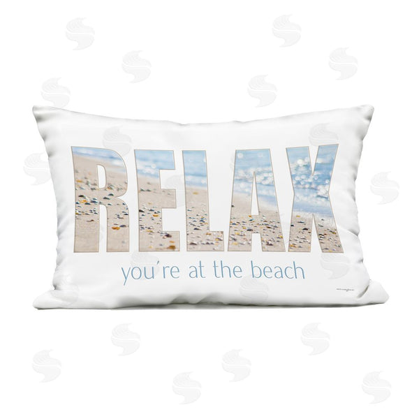 Stupell Industries Seven Trees Design | Relax You're At The Beach Printed Throw Pillow